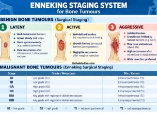 Enneking Staging for Malignant and Benign Bone Tumour